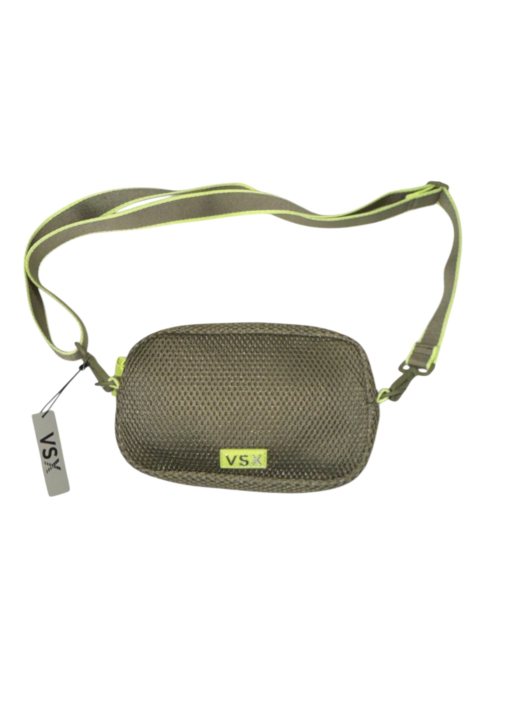 Victoria’s Secret VSX Belt Bag Crossbody Green Mesh Fanny Pack Adjustable Strap Zip Closure New