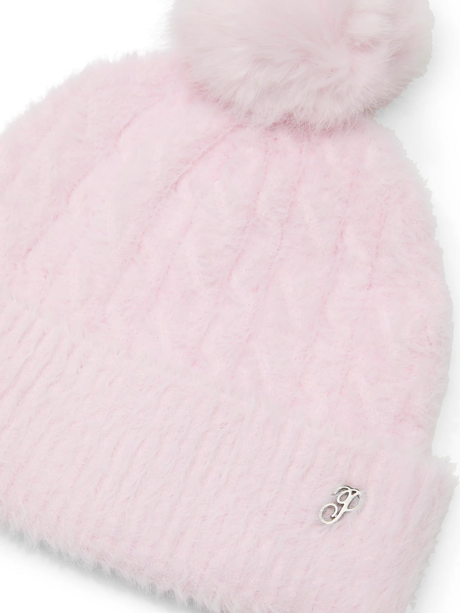 Victoria's Secret Pink Fuzzy Feels Pom Beanie Hat Pink One Size New