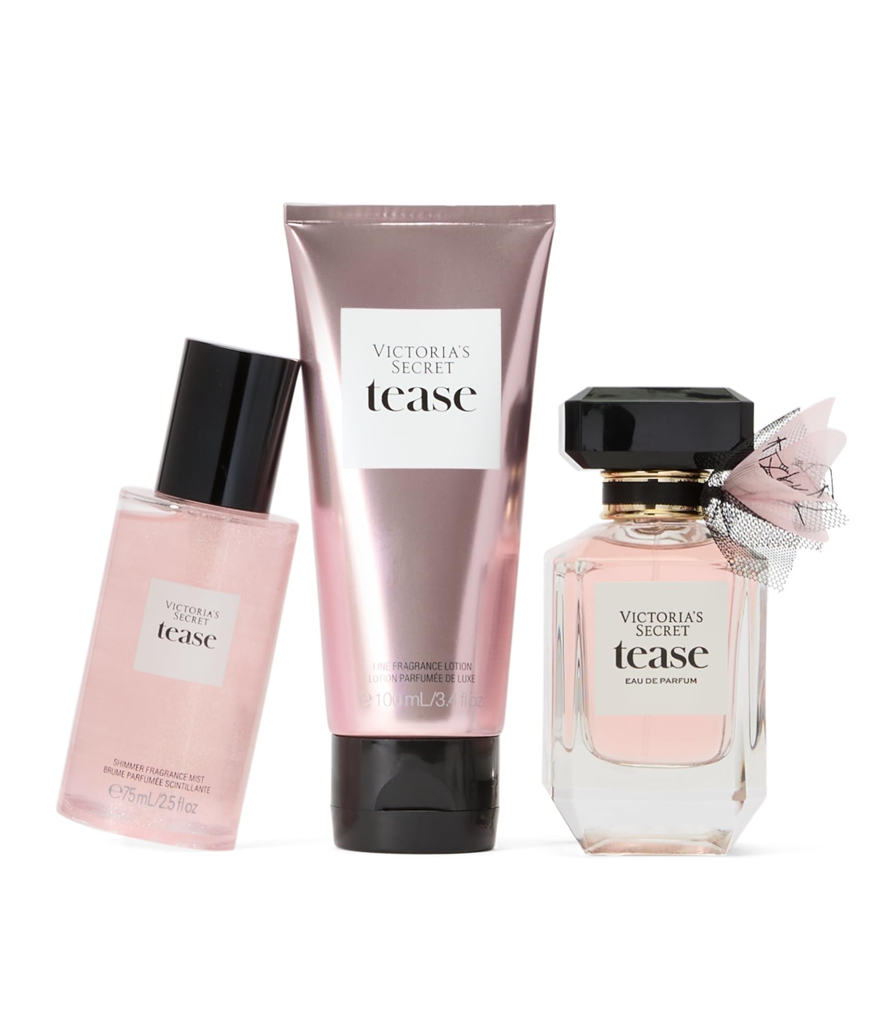 Victoria's Secret 3 Piece Fragrance Gift Set: 1.7 oz Eau de Parfum, Travel Lotion & Mist