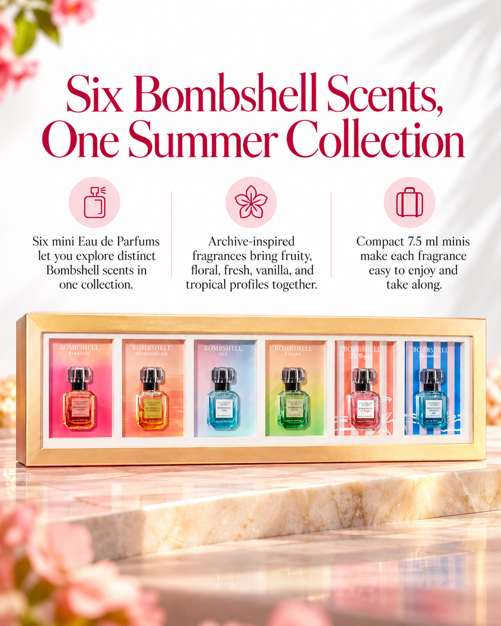 Victoria's Secret Bombshell Summer Favorites 6-Piece Mini Eau de Parfum Set