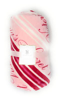 Victoria's Secret Cozy - Plush Sherpa Blanket Size 60" x 50" (Black/Red/White)