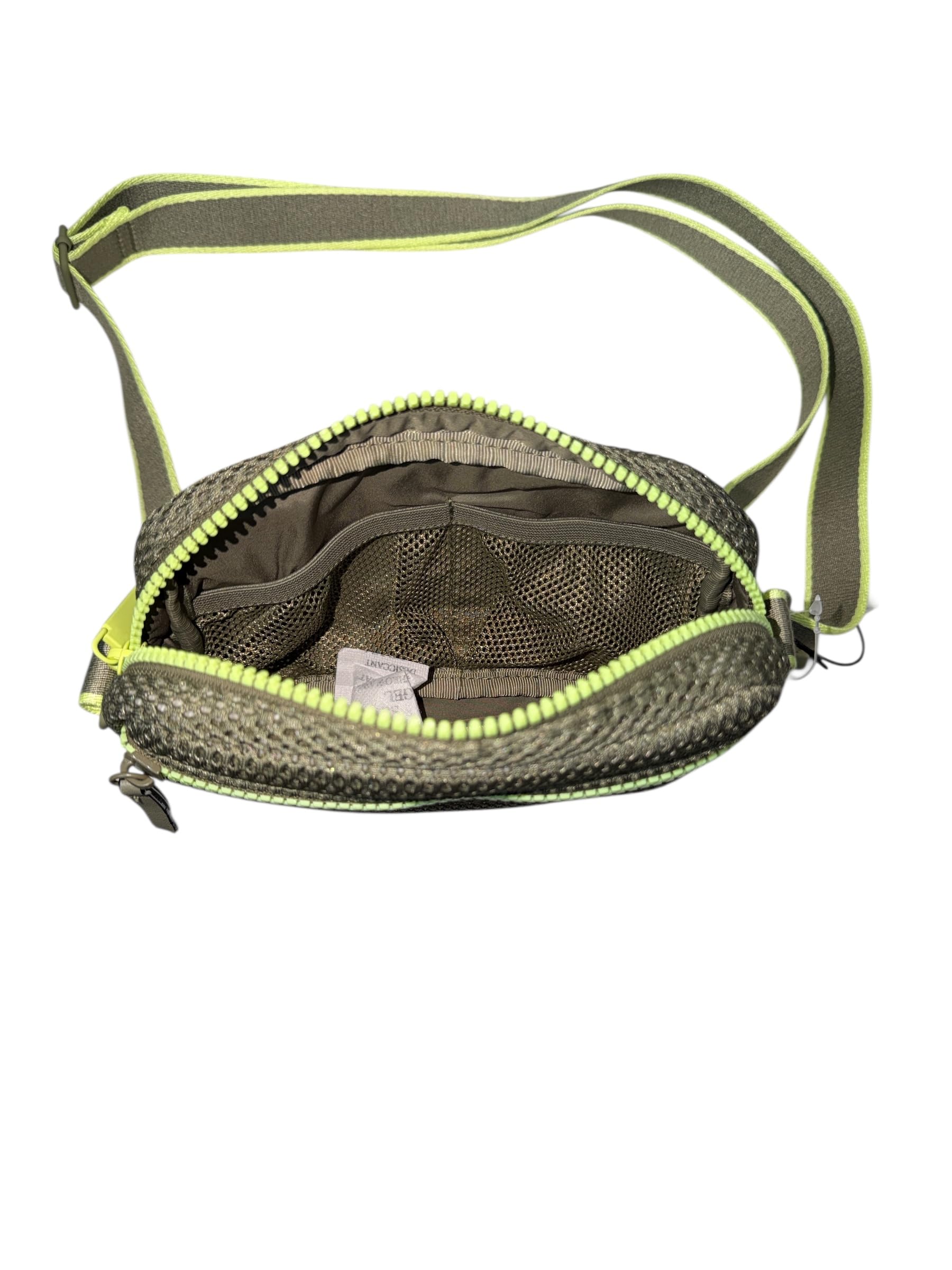 Victoria’s Secret VSX Belt Bag Crossbody Green Mesh Fanny Pack Adjustable Strap Zip Closure New