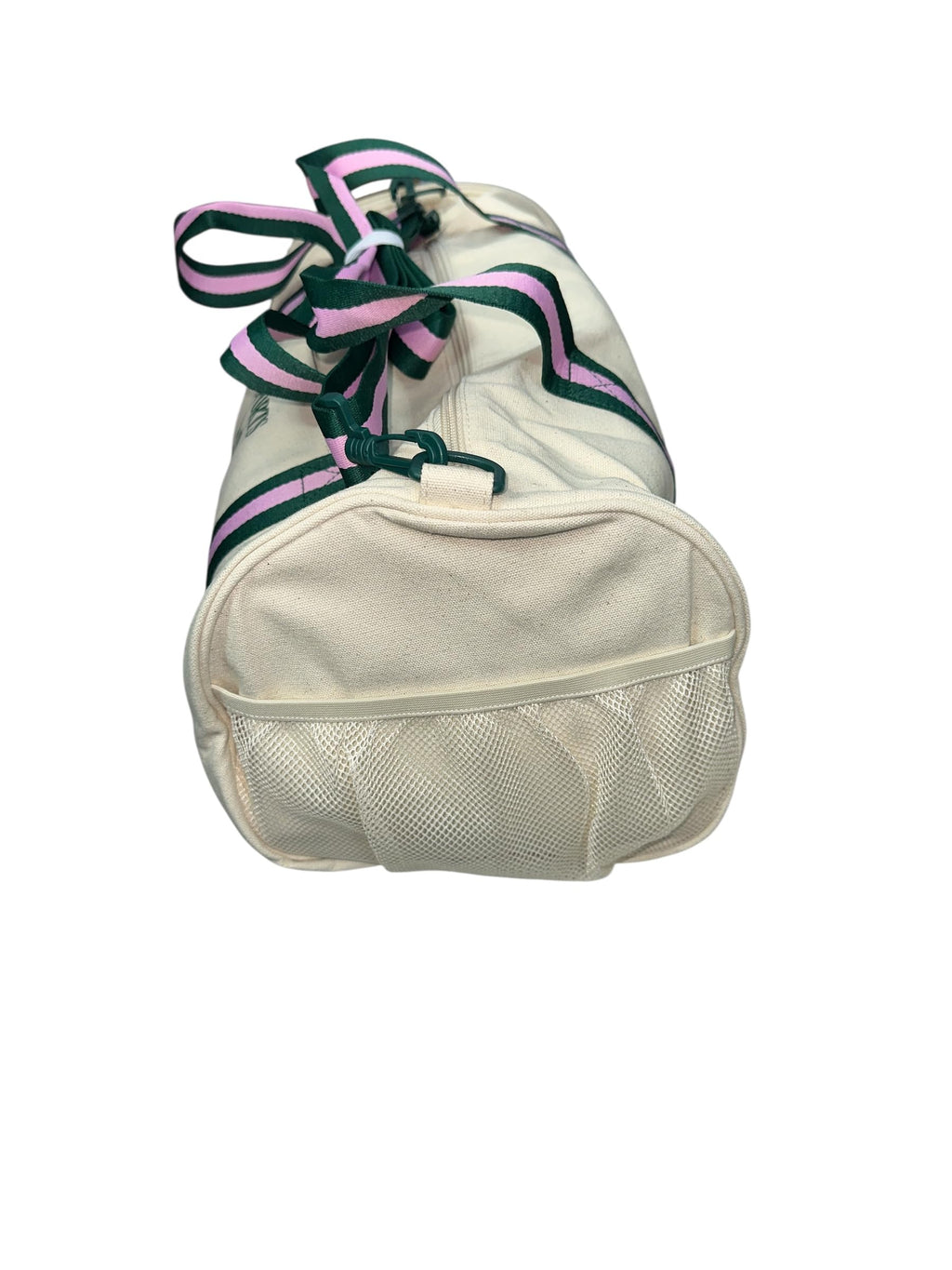 Victoria's Secret Pink Canvas Duffle Sports Bag Color Beige New