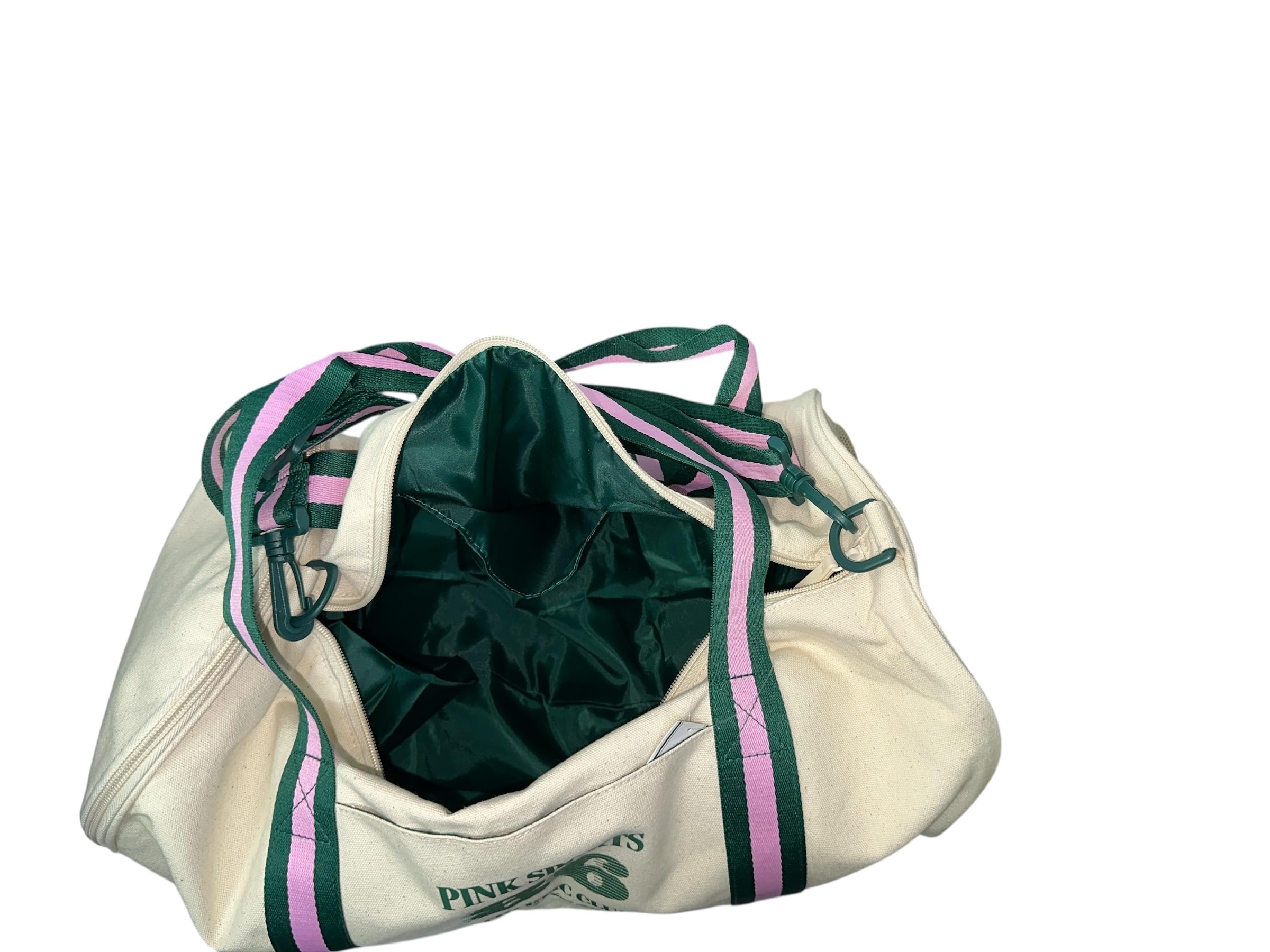 Victoria's Secret Pink Canvas Duffle Sports Bag Color Beige New