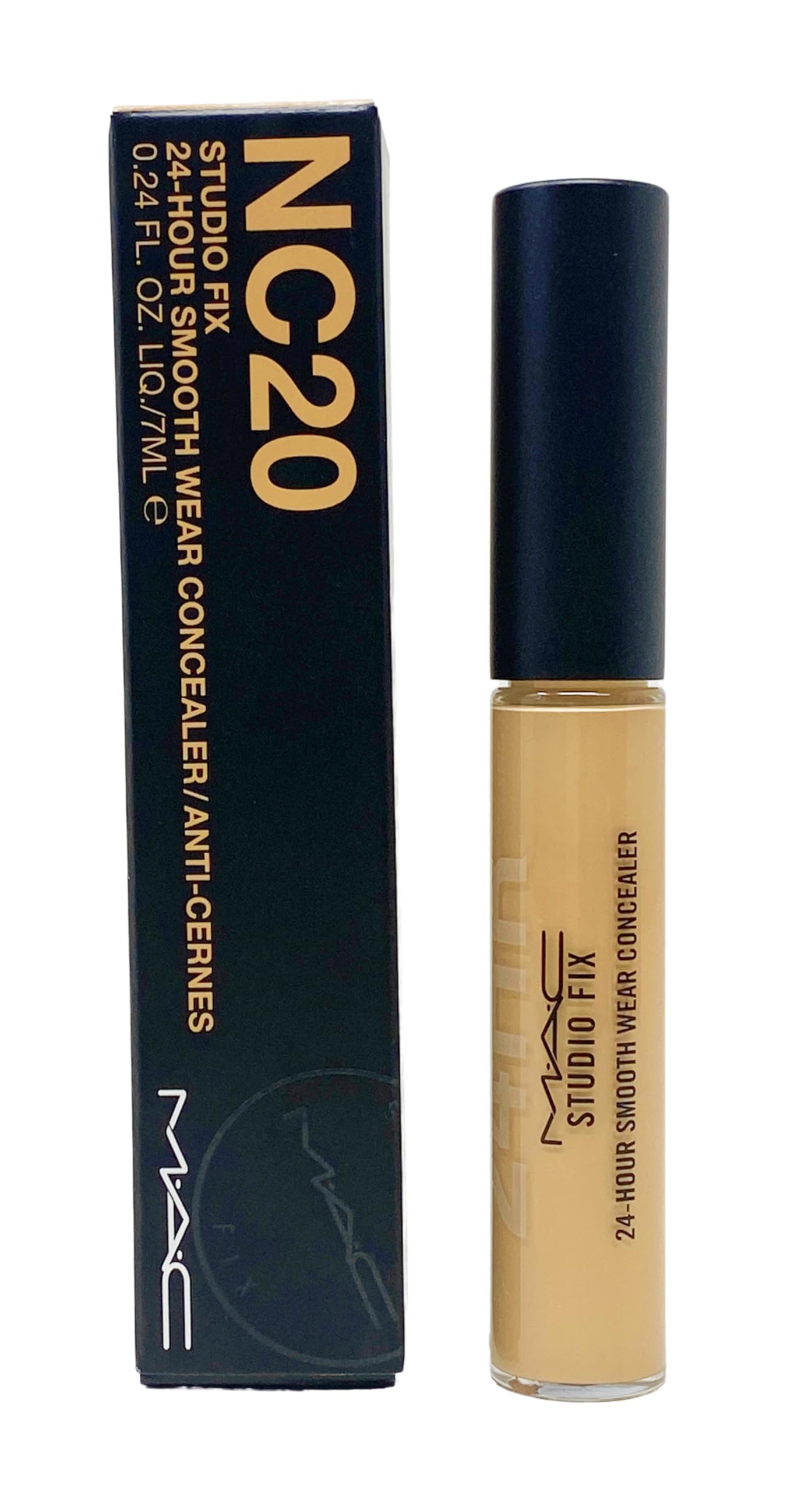 M.A.C Studio Fix 24HR Smooth Wear Concealer/Anti-Cernes - NC20 (Golden beige with golden undertone for light skin) .24 Fl Oz/7mL
