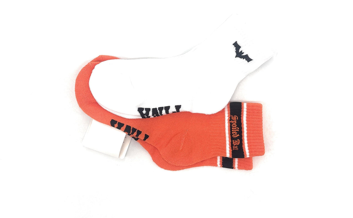Victoria's Secret PINK 2-Pack Quarter Socks (Orange/White)