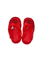 Victoria's Secret Closed Toe Faux Fur Slipper Color Red New