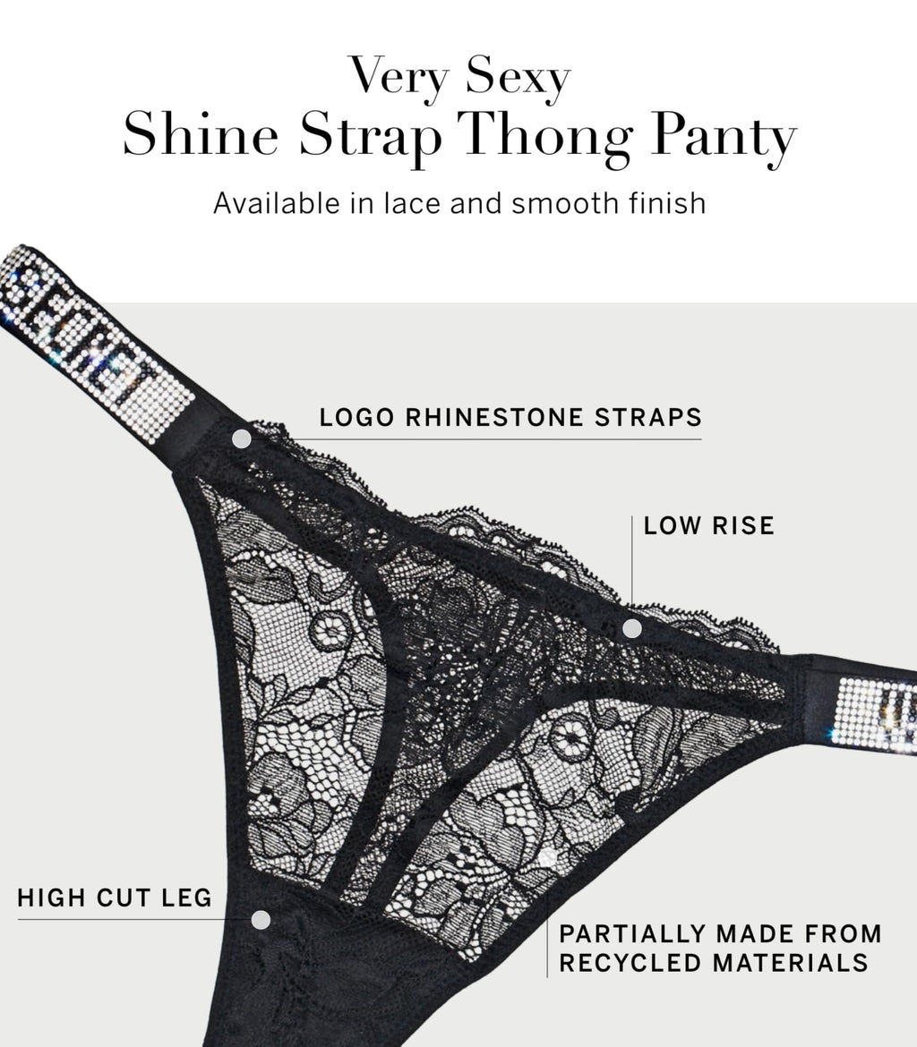 Victoria's Secret Very Sexy Lace Thong Women's Underwear, Panties for Women, Leopard, L