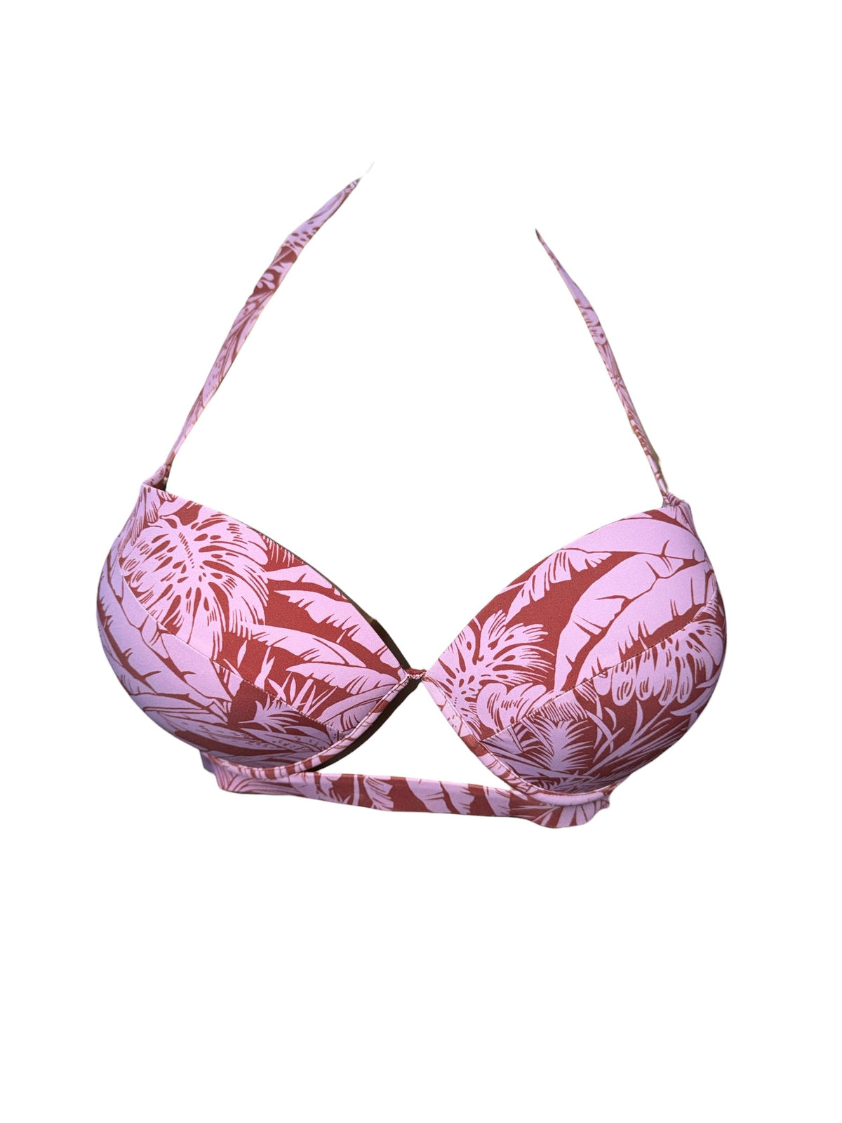Victoria's Secret Archives Push-Up Bikini Top Tropical Print New
