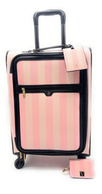 Victoria's Secret Carry-On Luggage Wheelie Suitcase with Foldable Card Case