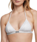 Victoria's Secret Women's Bride Shine Triangle Bikini Top, Swimwear for Women, White, L