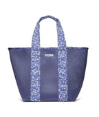Victoria's Secret Blue Mesh Zipper Tote Pool Beach Bag Color Blue Floral Large New