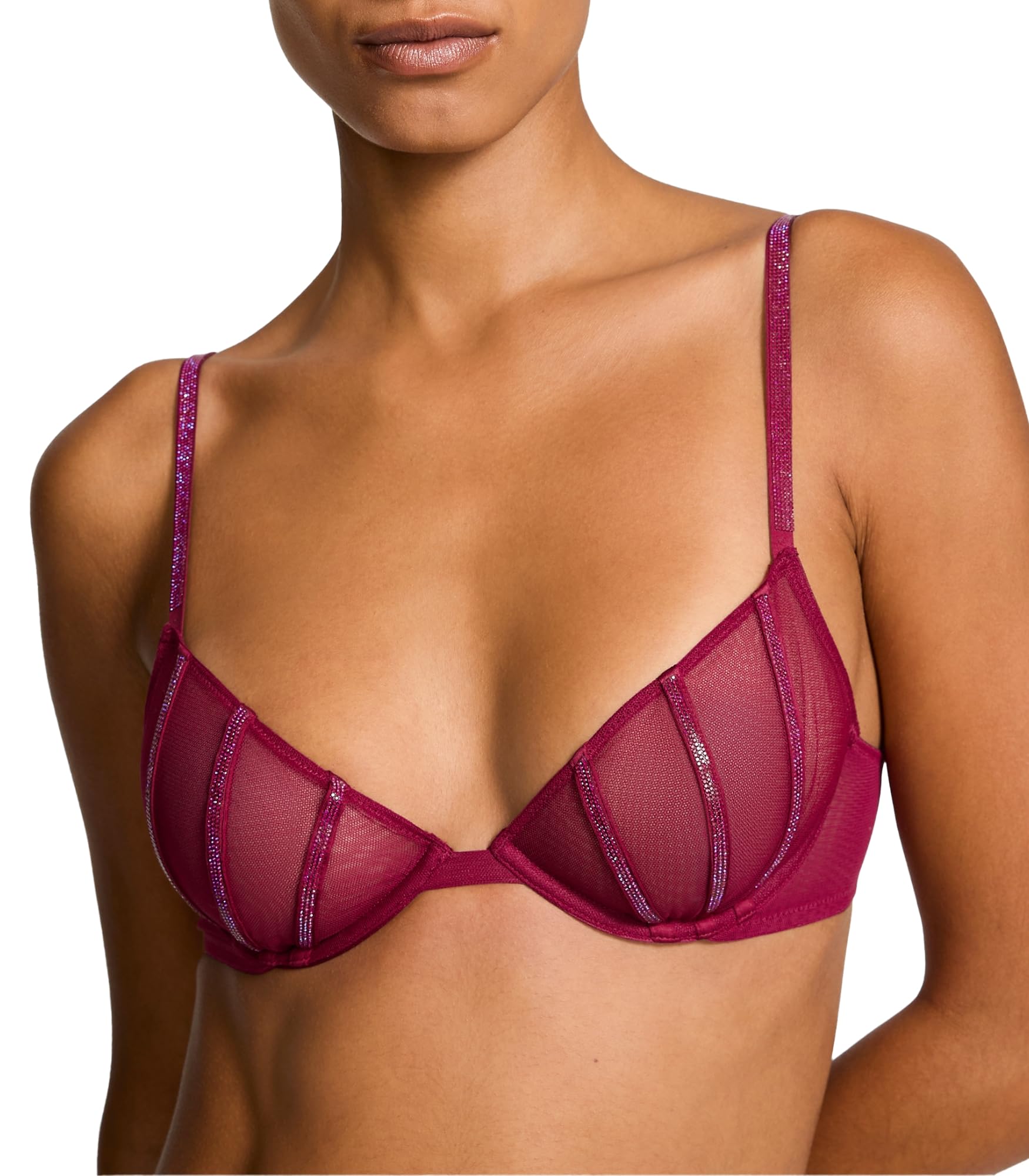 Victoria's Secret Fashion Show '24 Women's Sheer Shine Low-Cut Demi Bra (32B-38D)