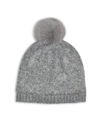 Karl Lagerfeld Women’s Star Power Faux Fur Beanie – Heather Granite