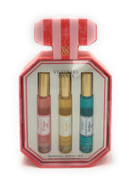 Victoria's Secret Bombshell Eau de Parfum Getaway Trio include: St. Tropez, Amalfi, Santorini Limited Edition .23fl oz each