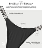 Victoria's Secret Smooth Brazilian Panty, Underwear for Women, Very Sexy Collection, Black (XL)