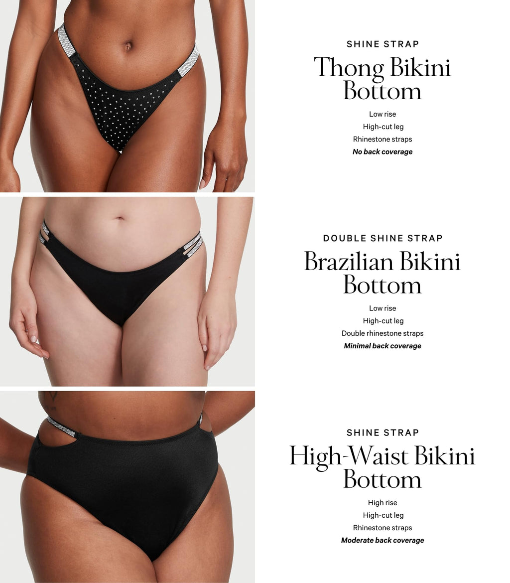 Victoria's Secret Shine Strap High-Waist Cheeky Bikini Bottom