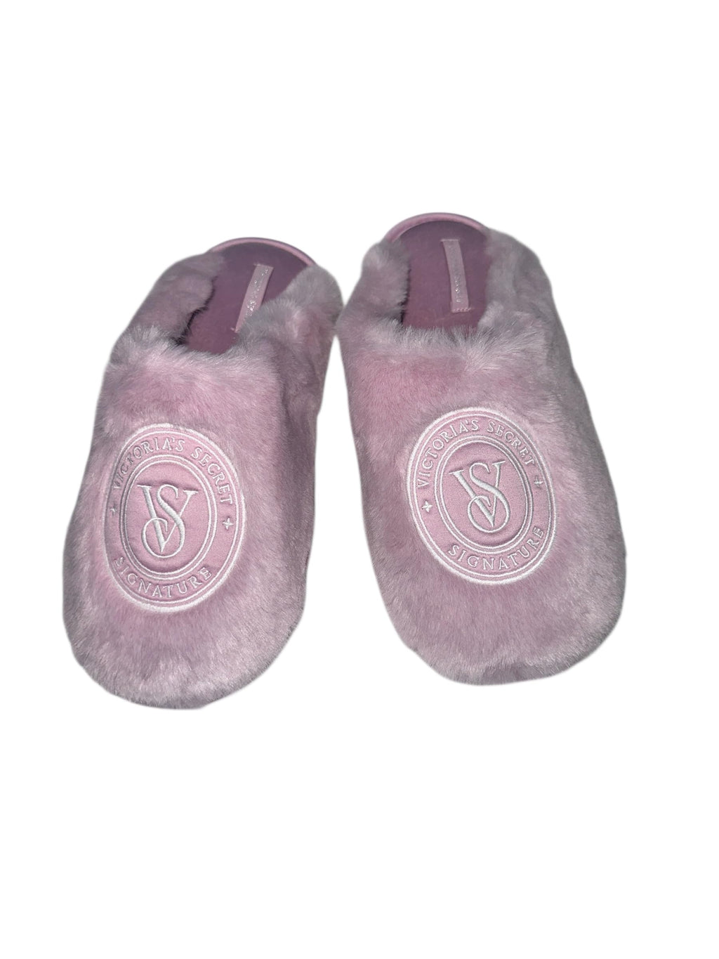 Victoria's Secret Luxe Plush Faux Fur Slippers Purple Small New