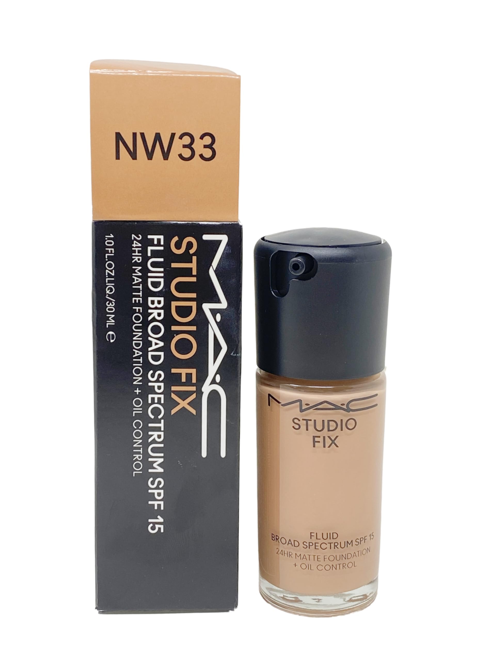 MAC Studio Fix Fluid SPF15 24hr Matte Foundation + Oil control - NW33 (1 Fl Oz)