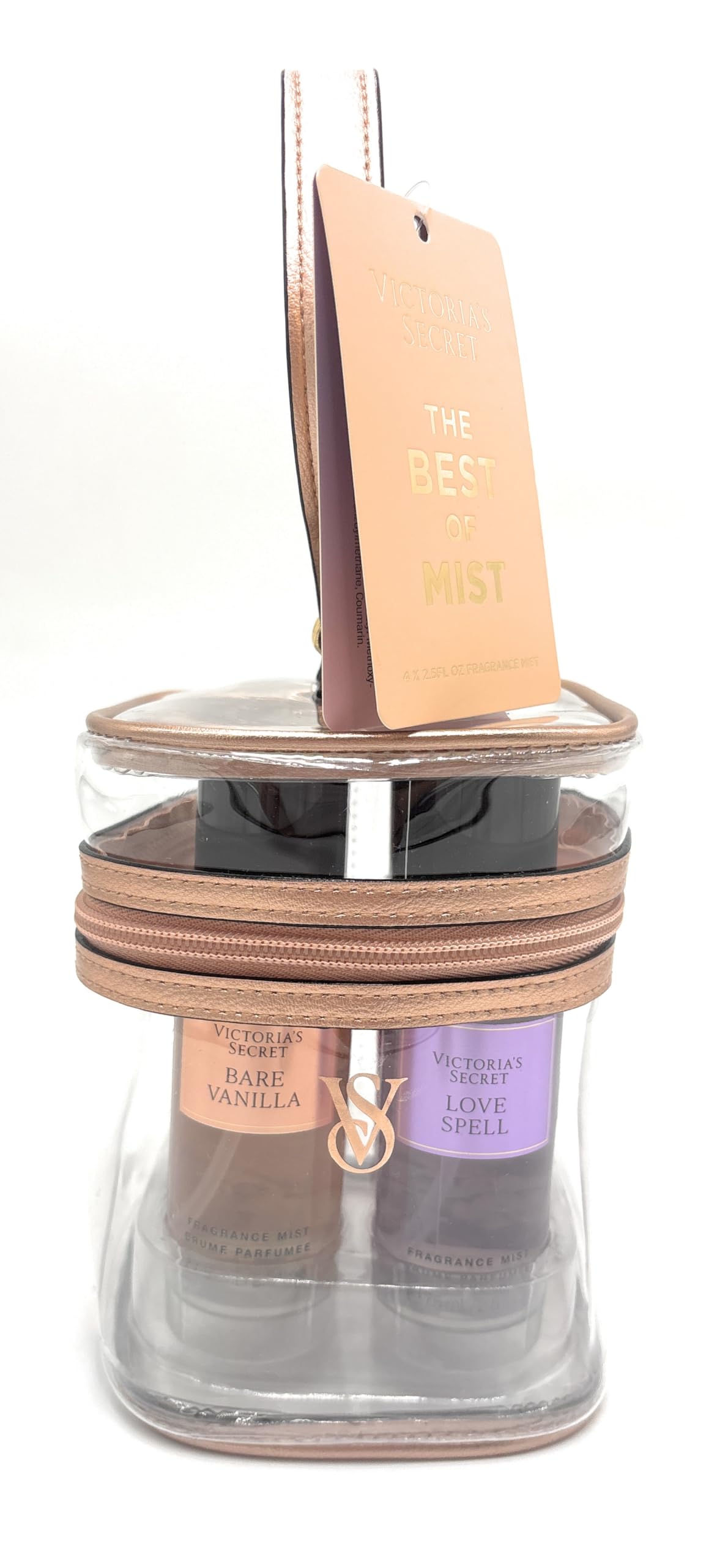Victoria's Secret Best of Mist Gift Set: Love Spell, Bare Vanilla, Pure Seduction, Velvet Petals & Beauty Bag