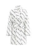 Victoria's Secret Short Cozy Robe Color White Script New