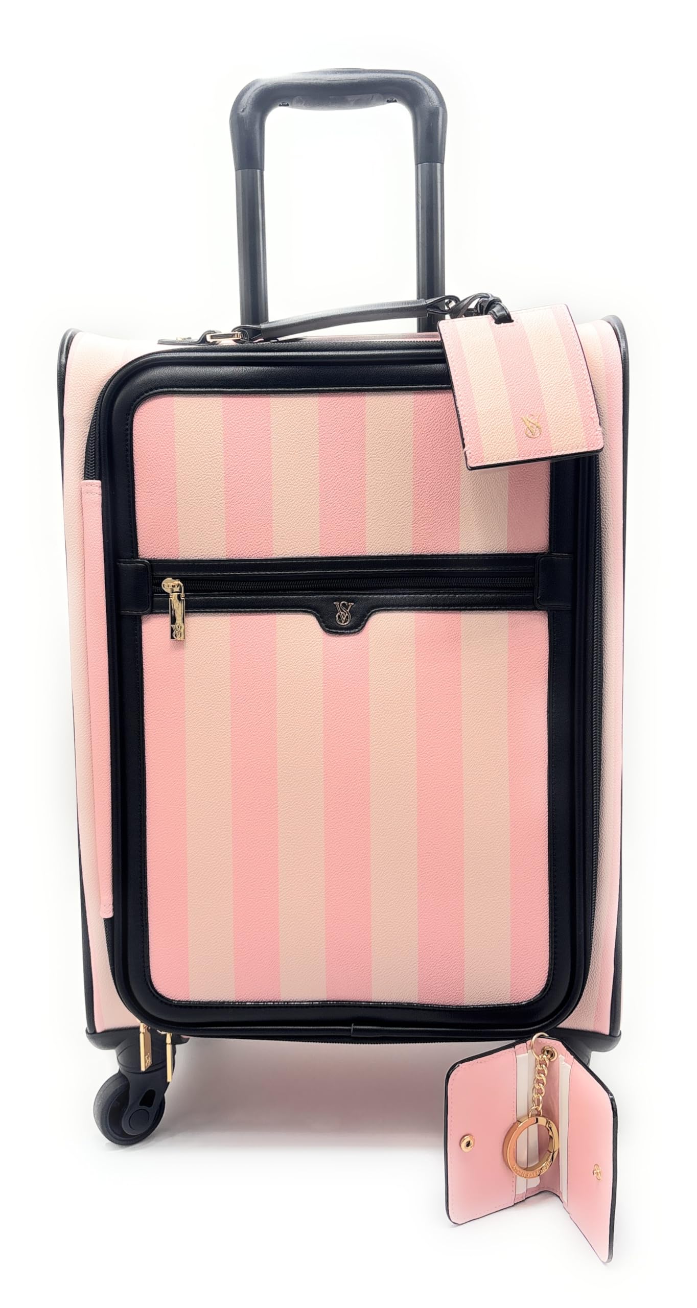 Victoria's Secret Carry-On Luggage Wheelie Suitcase with Foldable Card Case