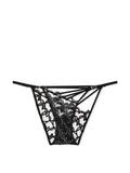 Victoria's Secret Very Sexy Shimmer Heart String Bikini Panty Black New