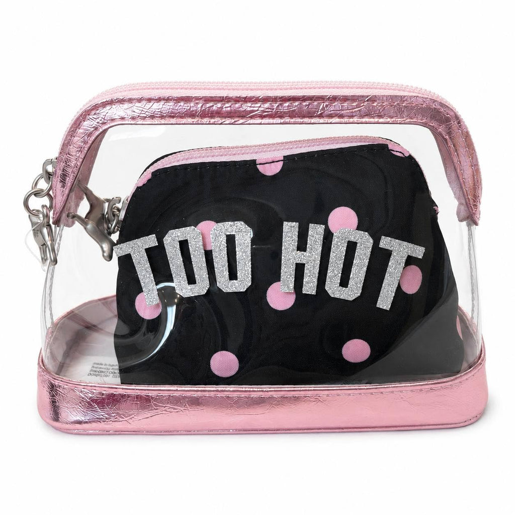 Victoria’s Secret PINK Makeup Bag Duo Black Dot