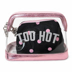 Victoria’s Secret PINK Makeup Bag Duo Black Dot