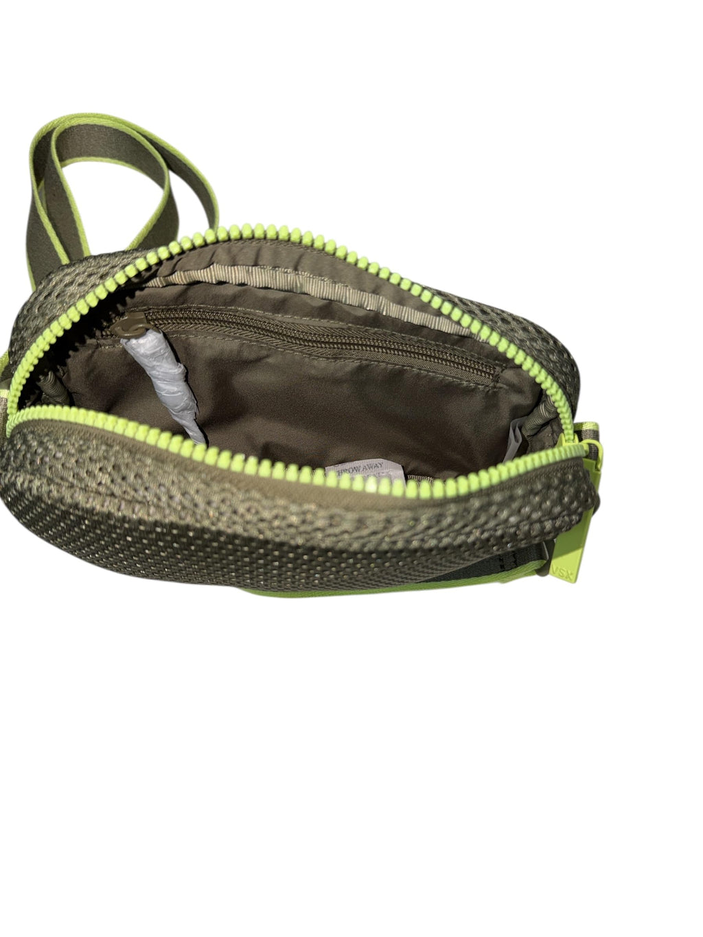 Victoria’s Secret VSX Belt Bag Crossbody Green Mesh Fanny Pack Adjustable Strap Zip Closure New