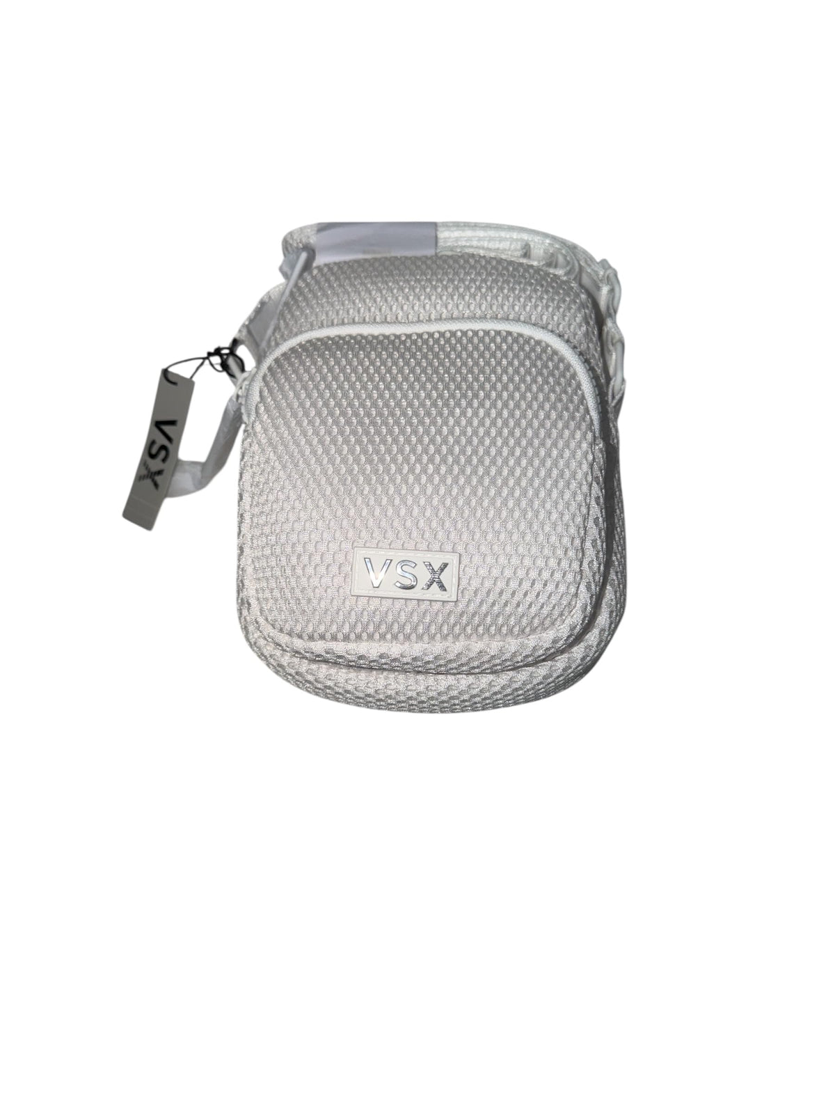 Victoria's Secret VSX Phone Sling Crossbody Bag White Lightweight Mesh Zip Pouch New
