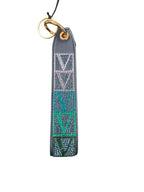 Victoria's Secret Rhinestone Wristlet Keychain Strap Multicolor Blue Shine Gold-Tone Hardware New