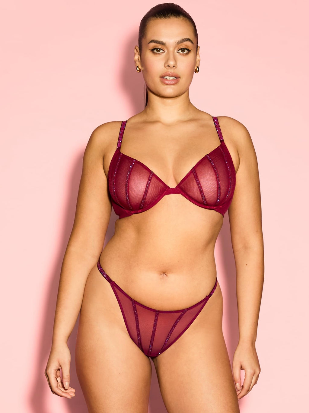 Victoria's Secret Fashion Show '24 Women's Sheer Shine Low-Cut Demi Bra (32B-38D)