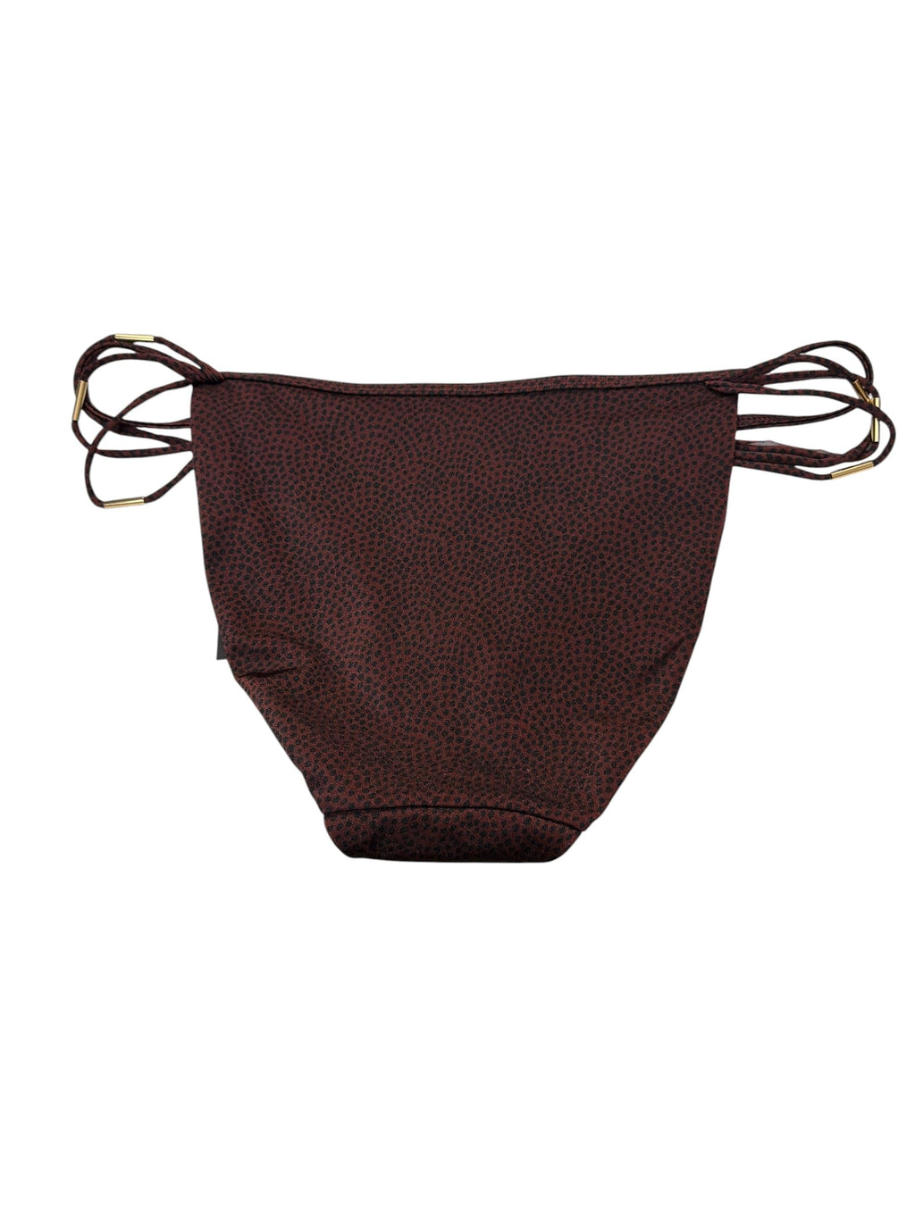 Victoria's Secret Archives Strappy String Bikini Bottom Swimwear Burgundy (US, Alpha, Large, Regular, Regular, Burgundy Dots)