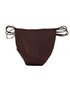 Victoria's Secret Archives Strappy String Bikini Bottom Swimwear Burgundy (US, Alpha, Large, Regular, Regular, Burgundy Dots)