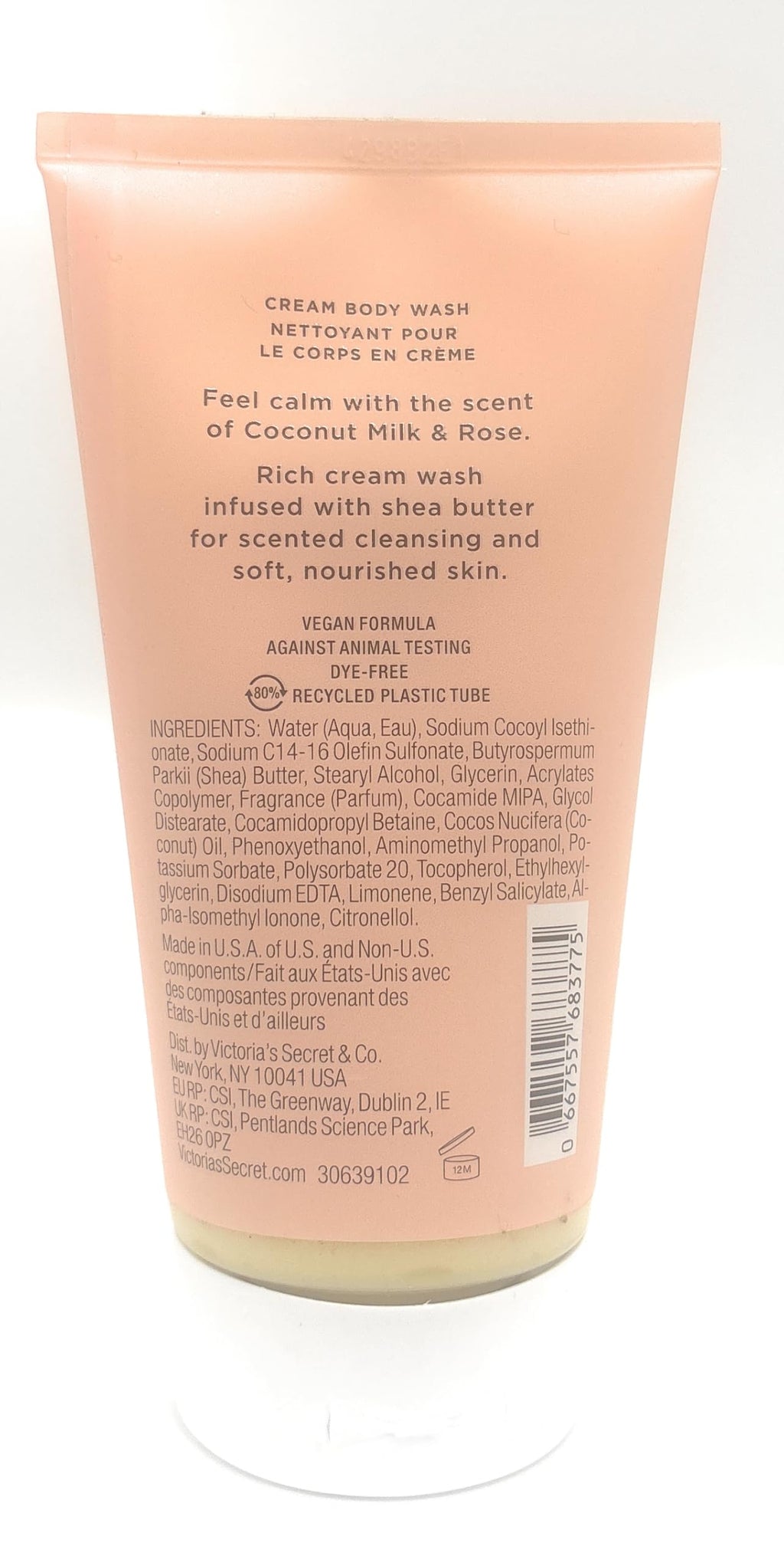 Victoria's Secret Coconut Milk & Rose Cream Body Wash 8 fl oz