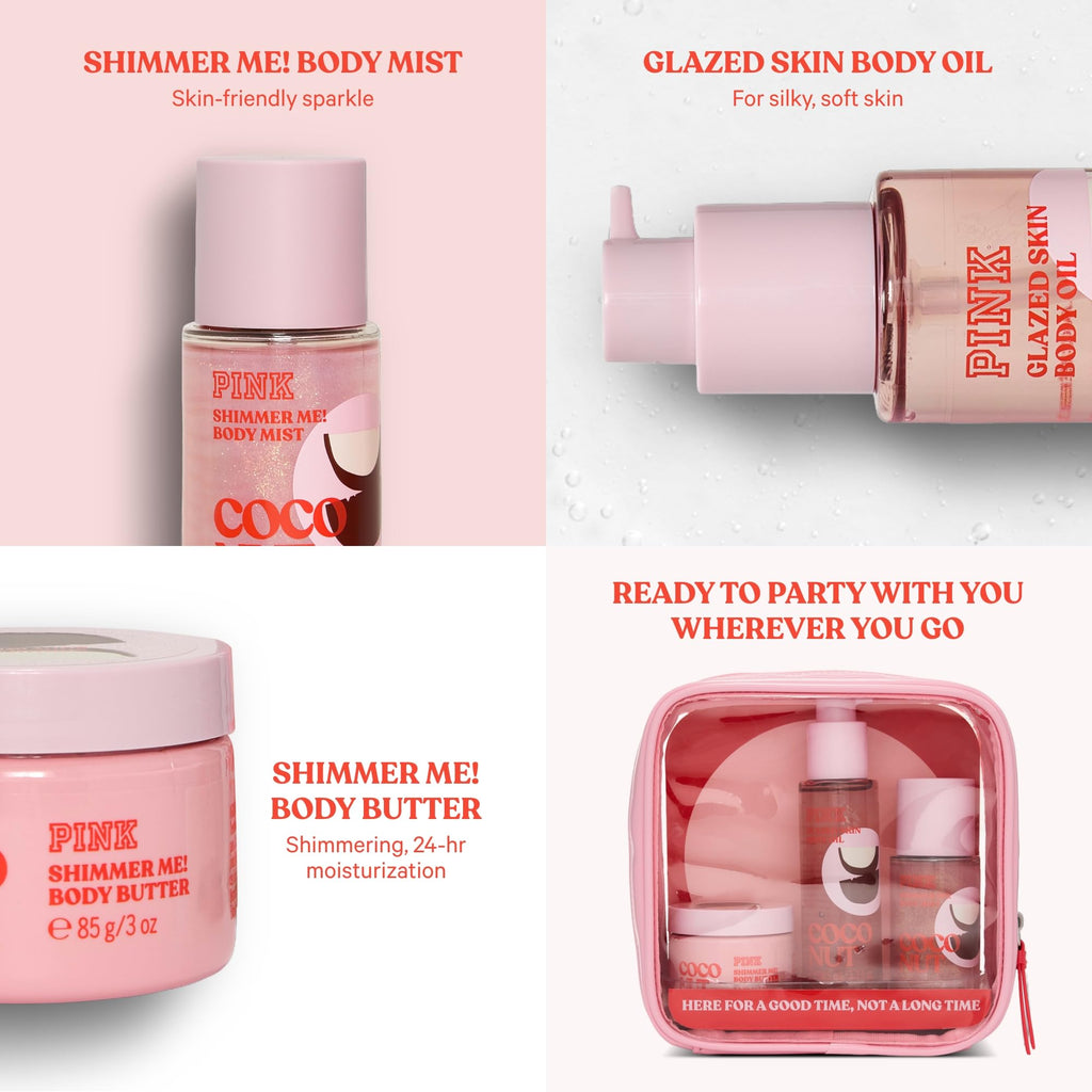 Victoria's Secret PINK Vanilla Gift set, Body Mist, Body oil and Body Butter, Giftsets for women