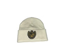 Victoria's Secret Pink Rib Knit Rhinestone Beanie Beige Ivory New