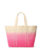 Victoria's Secret Canvas Ombré Beach Zipper Tote Bag Zipper New