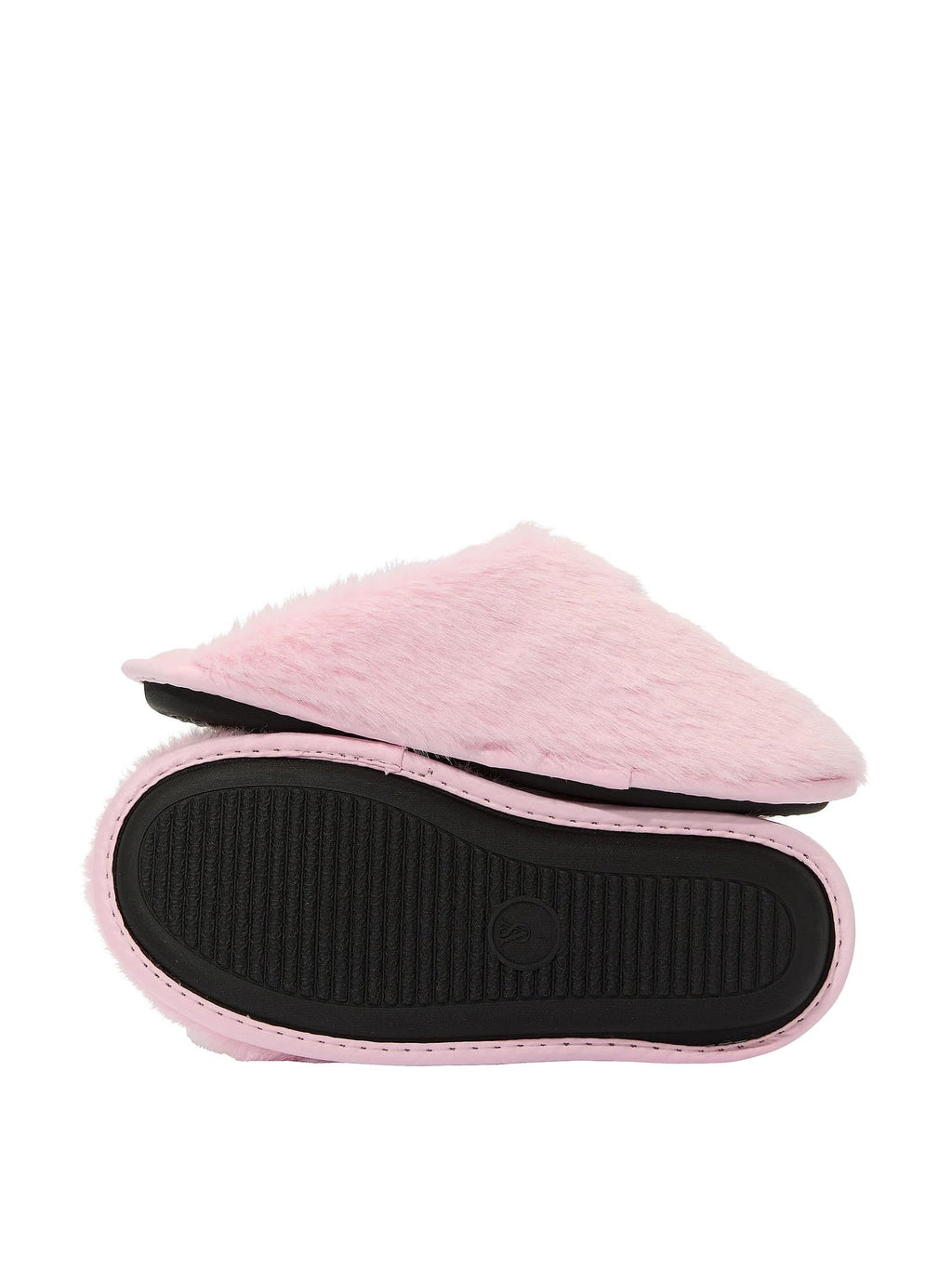 Victoria's Secret Luxe Plush Faux Fur Closed Toe Slippers Pink Soft Cozy House Shoes New