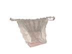 Victoria's Secret Rosebud Embroidery Mesh Bikini Panty Women's Size Medium Color Pink