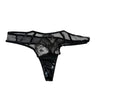 Victoria's Secret Midnight Affair Thong Panty Color Black New (US, Alpha, Medium, Regular, Regular, Black)