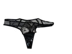 Victoria's Secret Midnight Affair Thong Panty Color Black New (US, Alpha, Medium, Regular, Regular, Black)