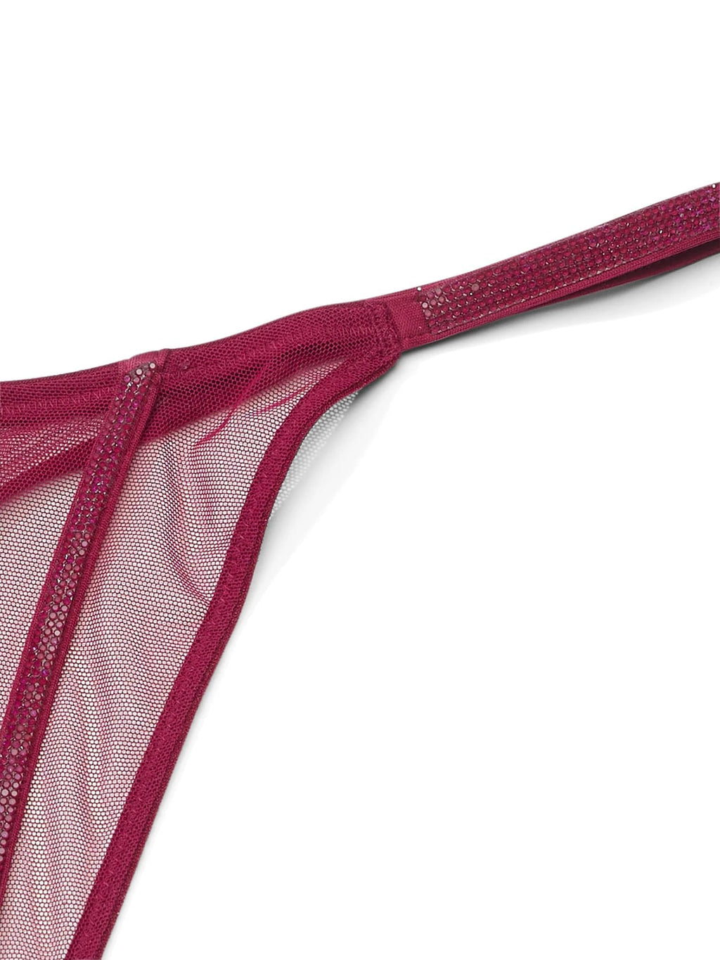 Victoria's Secret Sheer Shine Thong Panty Color Red New (US, Alpha, Medium, Regular, Regular, Red)