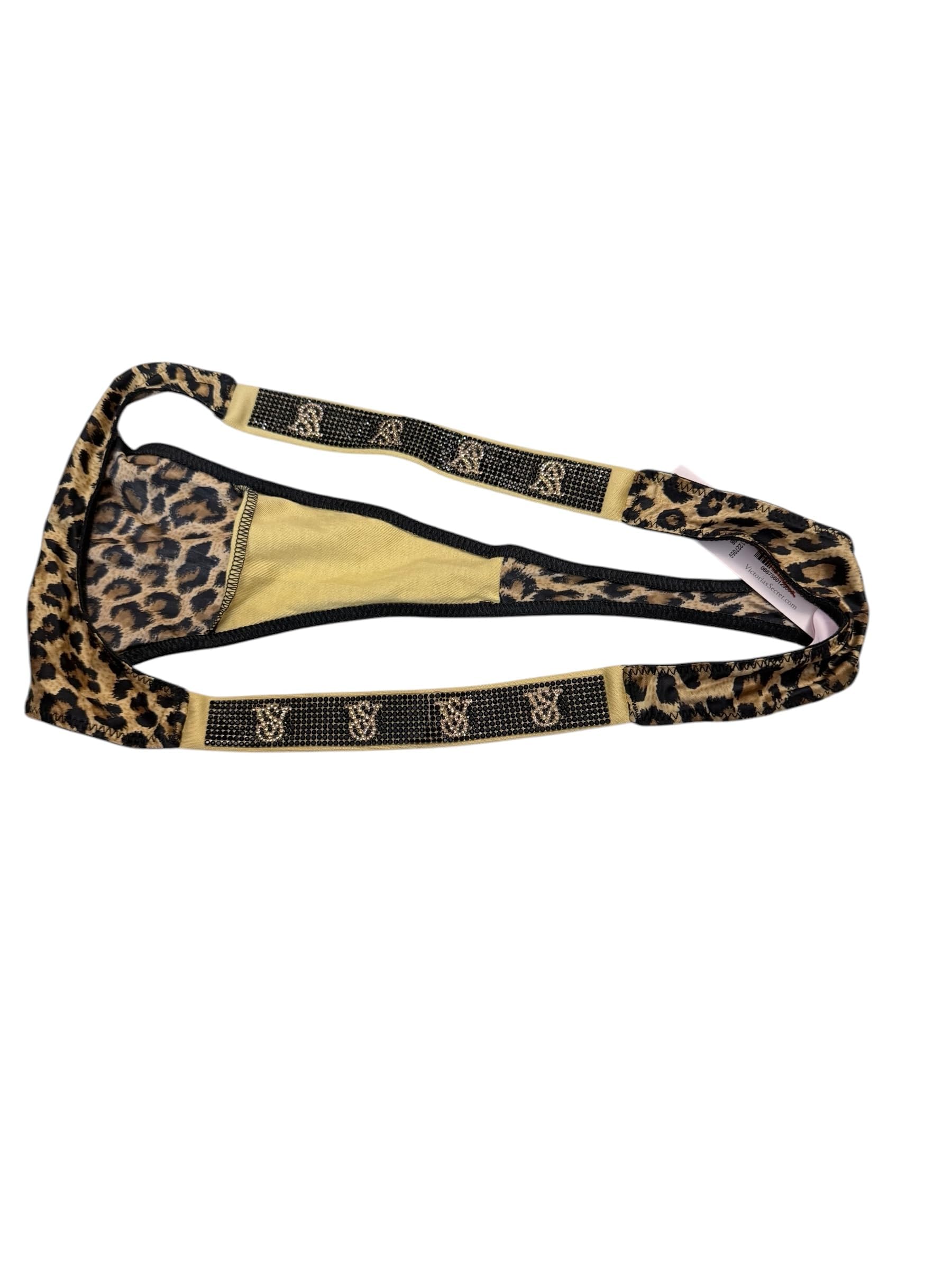 Victoria's Secret Very Sexy Rhinestone Shine Strap Brazilian Panty Leopard Smooth Women’s New