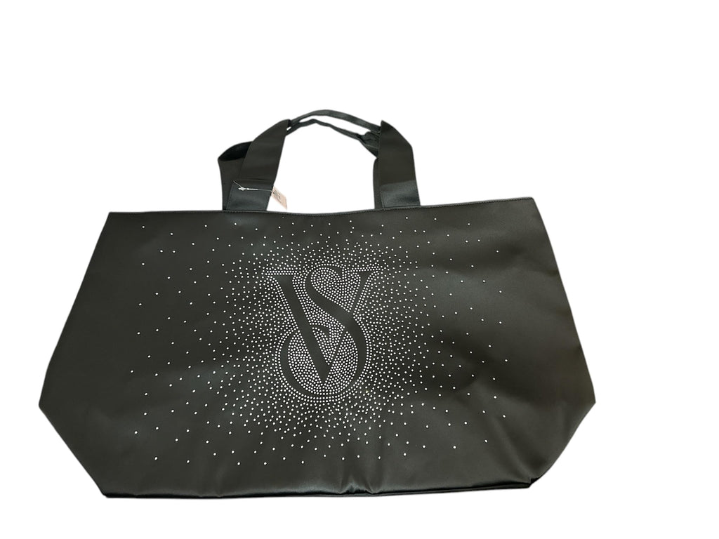 Victoria's Secret Rhinestone Shine Tote Bag Color Black New