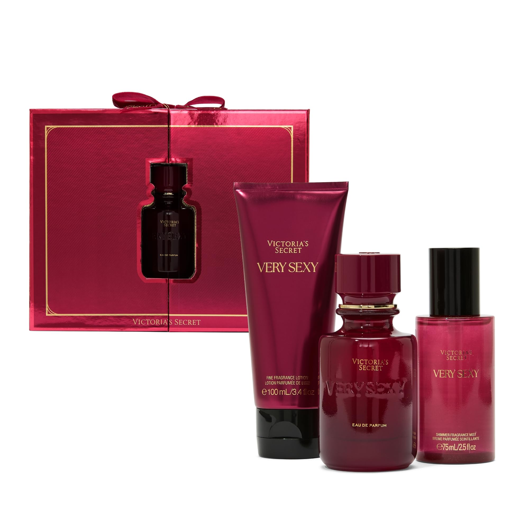 Victoria's Secret 3 Piece Fragrance Gift Set: 1.7 oz Eau de Parfum, Travel Lotion & Mist