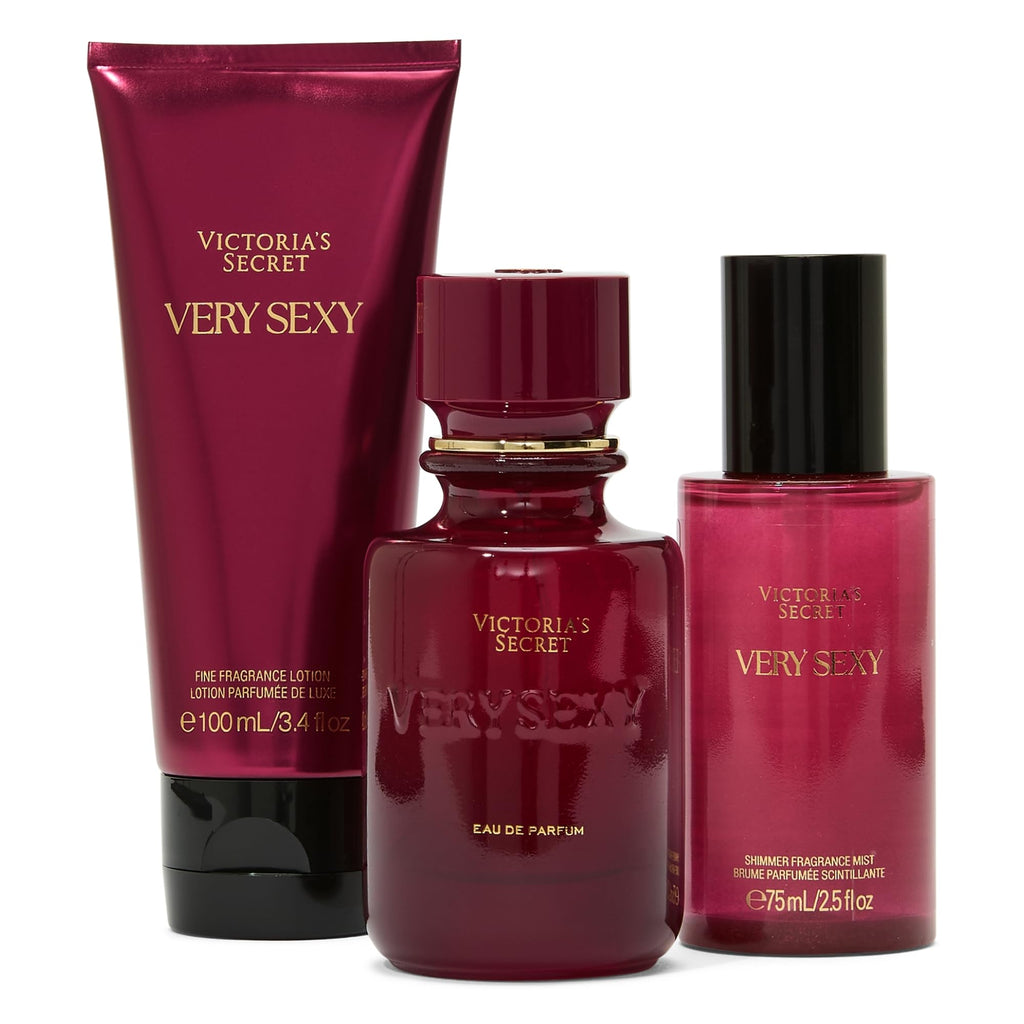 Victoria's Secret 3 Piece Fragrance Gift Set: 1.7 oz Eau de Parfum, Travel Lotion & Mist