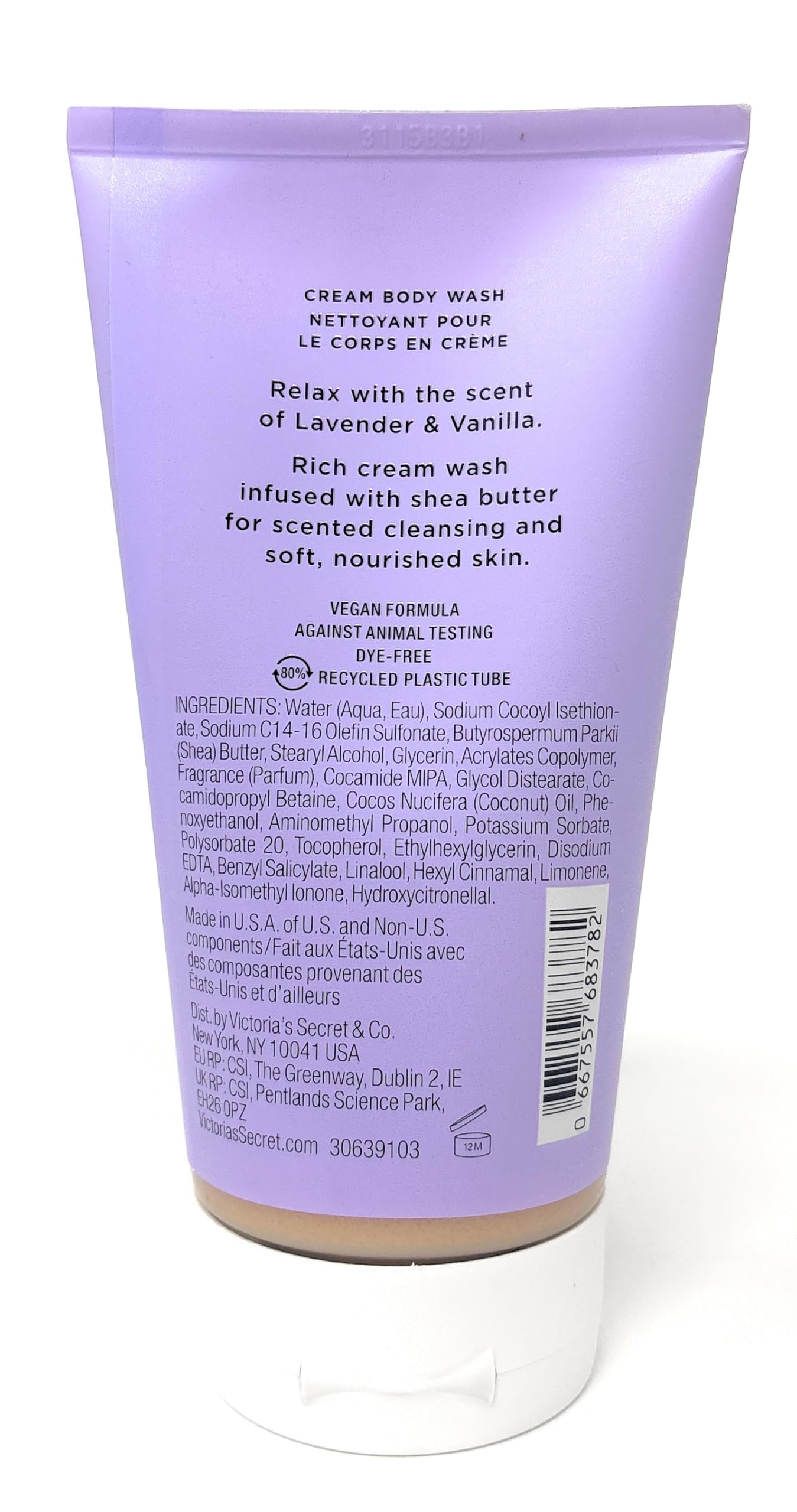 Victoria's Secret Lavender & Vanilla Cream Body Wash 8 fl oz