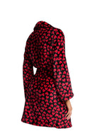 Victoria's Secret Cozy Plush Short Robe Hearts M/L Soft Fleece New